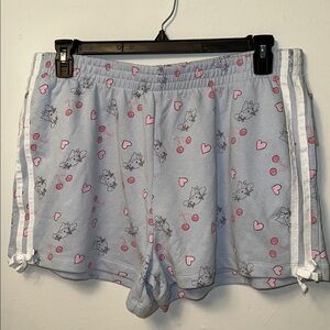 Sanrio Light Blue and Pink Patterned pajama shorts XXL